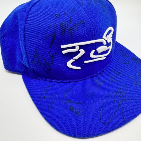 NFL Players Association Signed Blue w White Adjustable Strapback Players Inc Hat - Picture 10 of 16